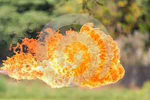 huge powerful burst of fire