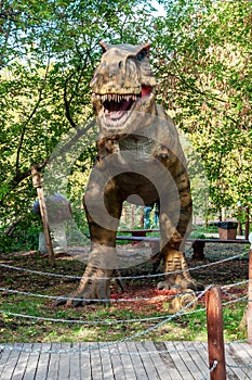 A huge prehistoric scary dinosaur