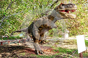 A huge prehistoric scary dinosaur