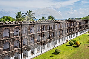 A huge prison in port Blair, top view.