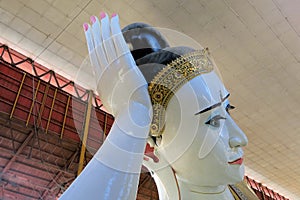 Huge reclining Buddha in Yangon, Myanmar