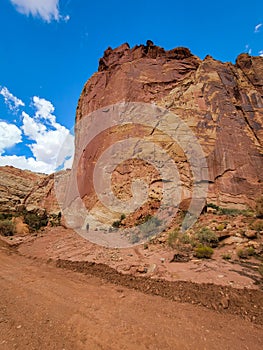 Huge red rocks at Capitol Reef National Park