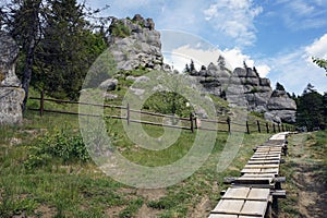 Huge rocks in the place where the impregnable fortress Tustan stood