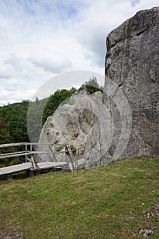 Huge rocks in the place where the impregnable fortress Tustan stood