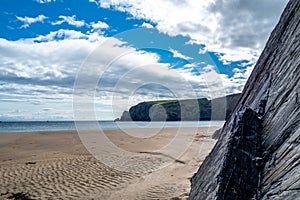 Huge rocks at the Silver Strand in County Donegal - Ireland