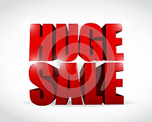 Huge sale sign illustration design