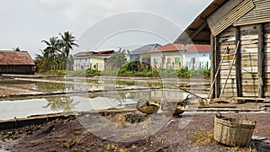 huge salt fields near kampot