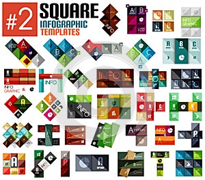 Huge set of square infographic templates #2