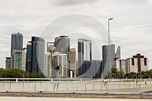 Huge skyscrapers panorama skyline, Kuala Lumpur