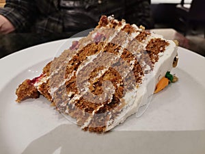 A huge slice of carrot cake