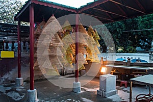 Huge Spiral Incenses at A-Ma Temple, Macau