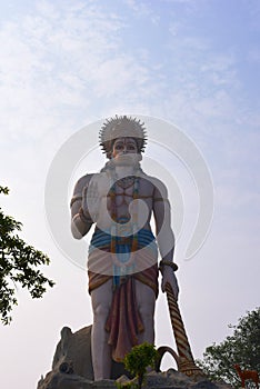Huge statue of Hindu God Hanuman in Agroha Dham, a very famous Hindu Temple in Agroha, Haryana, India