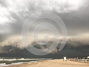 Storm at the beach