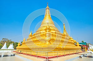 The huge stupa of Kuthodaw Pagoda, Mandalay, Myanmar