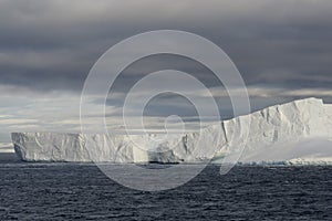 Huge Tabular Iceberg Floating In Bransfield Strait Near The Northern Tip Of The Antarctic Peninsula, Antarctica