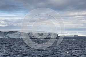 Huge Tabular Icebergs floating in Bransfield Strait near the northern tip of the Antarctic Peninsula