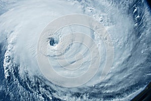 A huge tornado, a cyclone from space