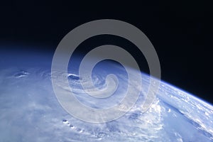 A huge tornado, a cyclone from space