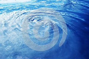 A huge tornado, a cyclone from space.