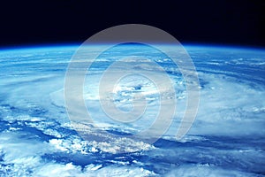 A huge tornado, a cyclone from space.