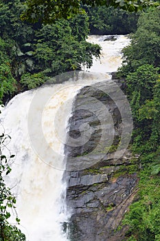 Huge Vertical Waterfall - Valara Waterfalls in Thick Forest in Idukki, Kerala, India - Natural Wallpaper