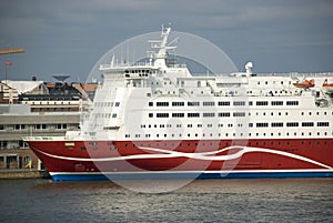 Huge vessel in harbor of Helsinki, Finland