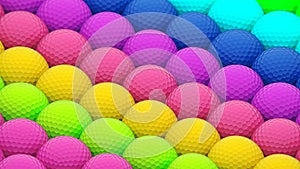 A Huge Vibrant Array of Colorful Golf Balls