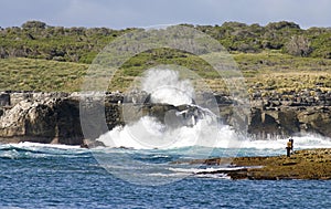 Huge waves hit Bowen island Booderee National Park. NSW. Austral photo