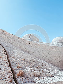 Huge white volcanic stones at Campo de Piedra Pomez, Catamarca, Argentina, Andes mountains, puna photo