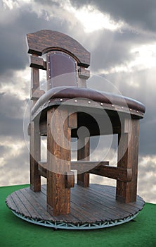 Huge wooden chair
