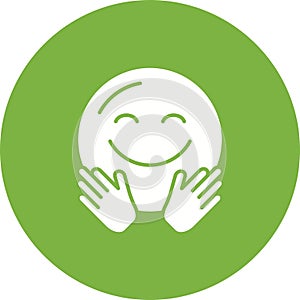 Hugging Face icon vector image.