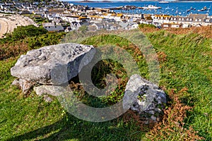 Hughtown Harbor, St. Mary\'s Island in the Scilly Isles