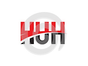 HUH Letter Initial Logo Design Vector Illustration