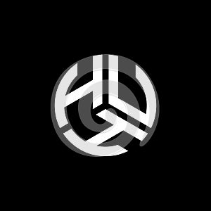 HUH letter logo design on white background. HUH creative initials letter logo concept. HUH letter design