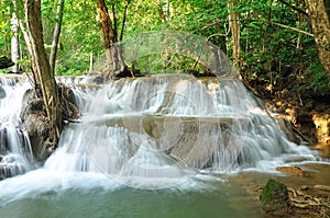 Hui Mea Khamin Waterfall, Kanchanabury, Thailand photo