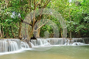 Hui Mea Khamin Waterfall, Kanchanabury, Thailand photo