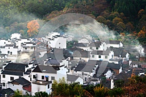 The Hui style architecture in the foot of mountains