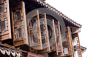 Hui style building-wooden windows