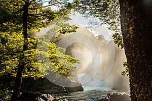 Huilo Huilo waterfall in southern Chile