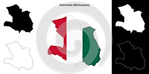 Huiramba outline map