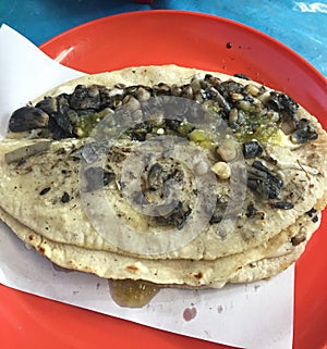 Huitlacoche quesadilla in Mexico