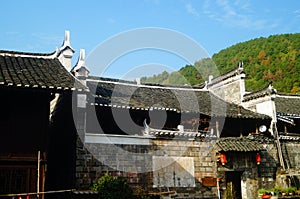Huitong county, hunan province, high chair ancient architecture group landscape.