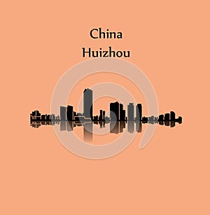 Huizhou, China city silhouette
