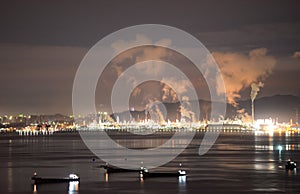 Huizhou Daya Bay Nuclear Power Station Night Scene