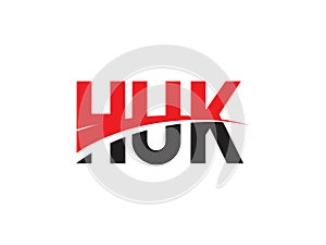 HUK Letter Initial Logo Design Vector Illustration