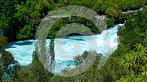 Huka Falls, New Zealand - the powerful Huka Falls in Taupo on New Zealands North Island