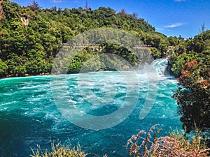 Huka Falls in Taupo, North Island, New Zealand