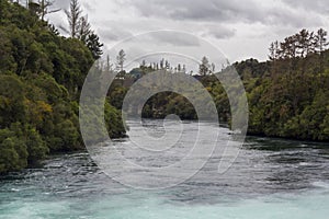 Huka falls and waikato river landscape