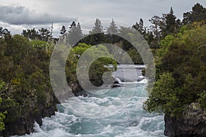 Huka falls and waikato river landscape