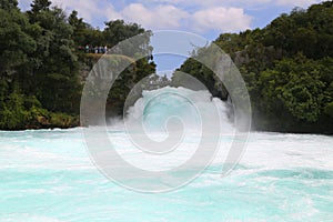 Huka Falls - Waterfall near Taupo, New Zealand